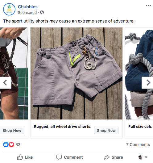 chubbies - 6 Powerful Social Commerce Tactics to Increase Sales