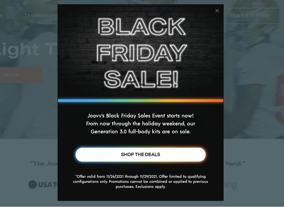 black friday popup 08 - 12 Black Friday Popup Examples to Promote Your Sale