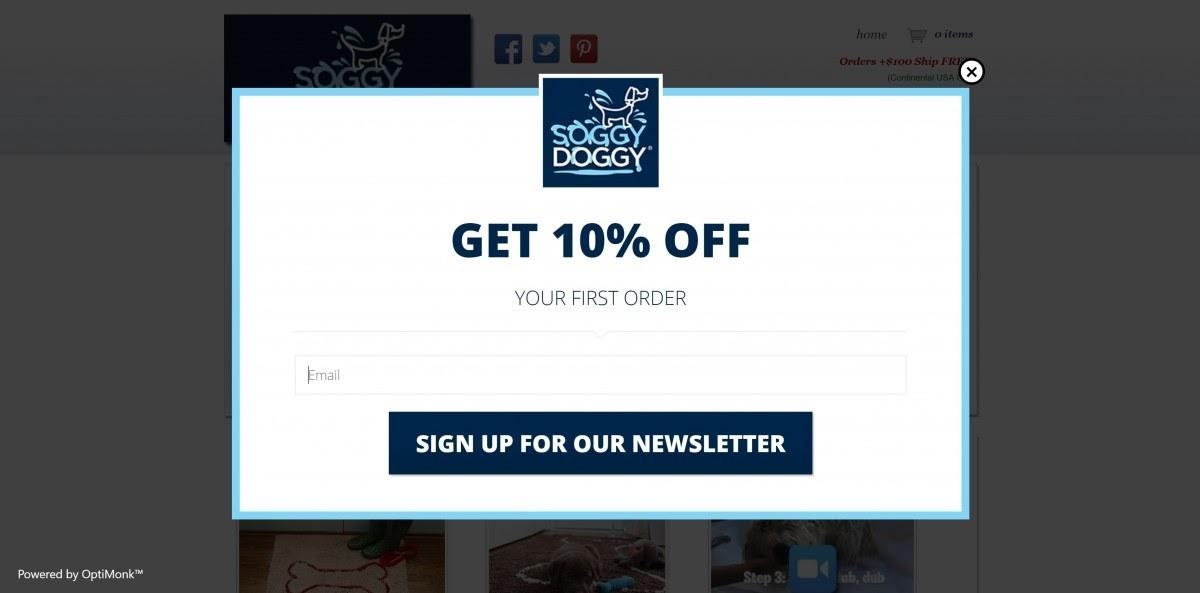 site exit intent pop up 1 - 29 Email Popup Examples to Get More Newsletter Subscribers