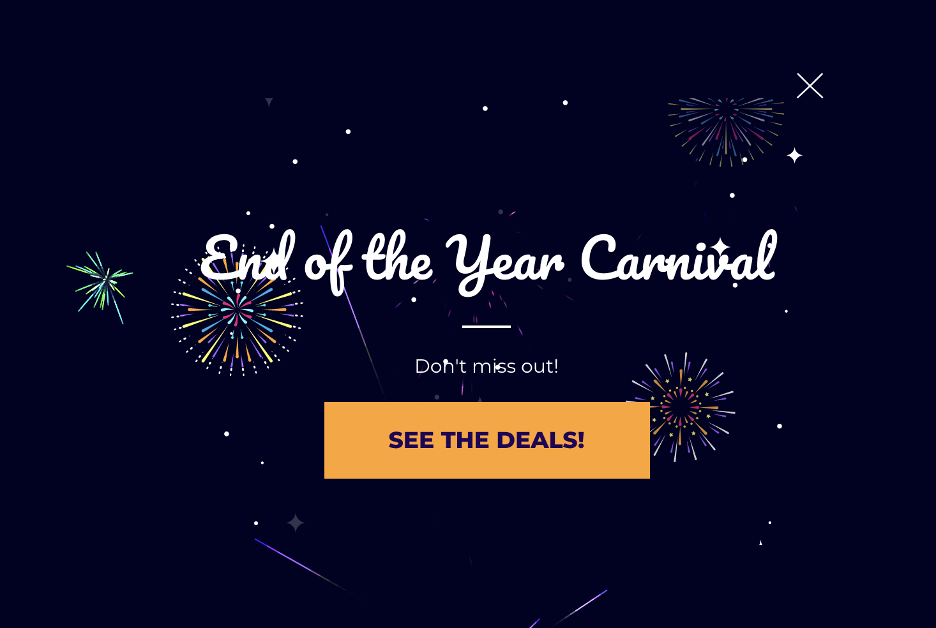 new year popup 01 - 9 New Year Popup Campaign Ideas You Can Steal (Real-Life Examples & Templates)