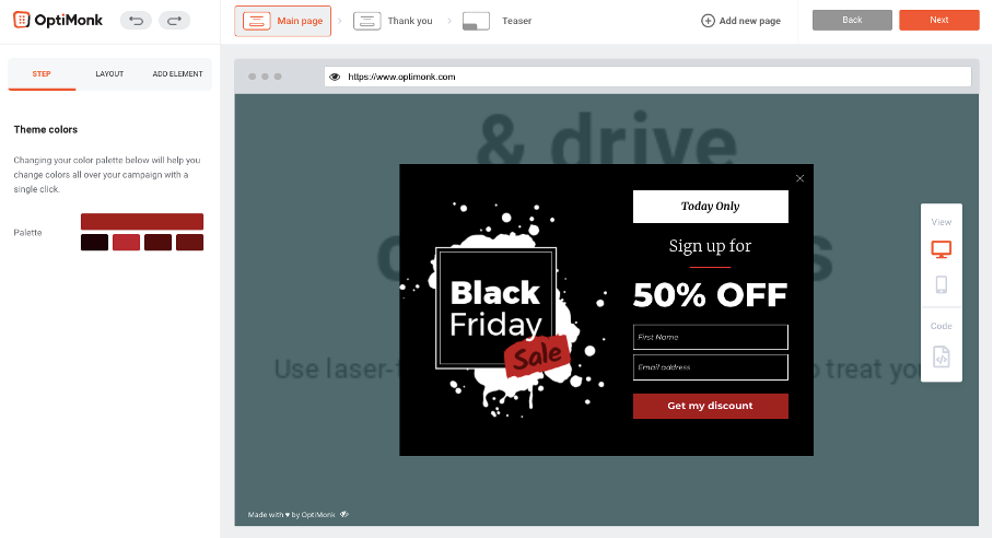 optimonk editor - Run Killer Seasonal Campaigns in 4 Easy Steps (+3 Expert Tips)