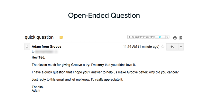 Customer Cancellation Question Groove - 30 Customer Feedback Questions to Ask in 2022 (& Tools to Use)