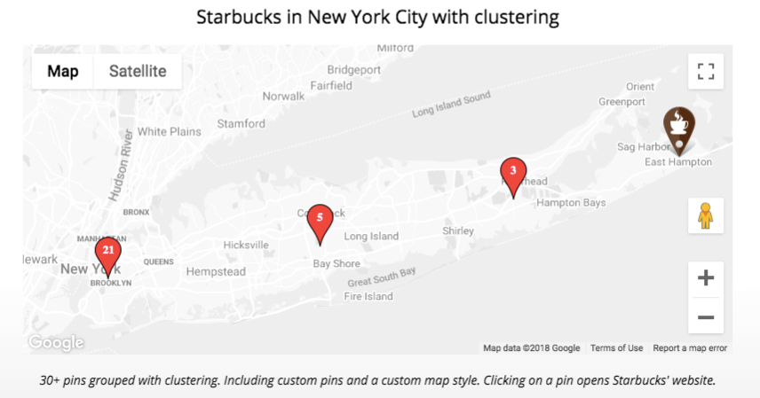 Google Maps Widget PRO Clustering und Gruppierung