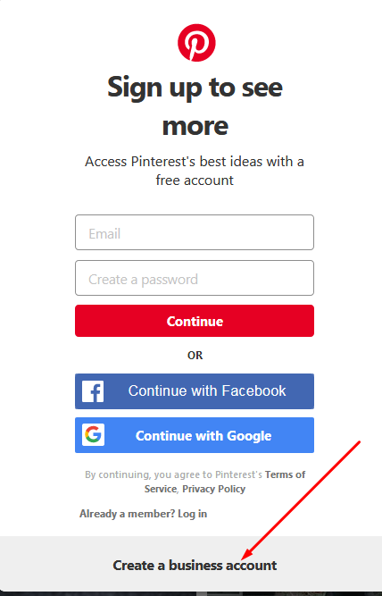buat akun bisnis pinterest