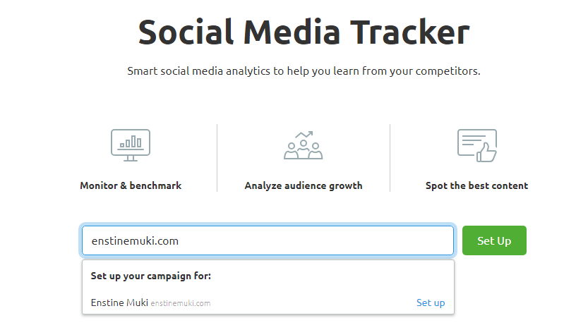 rastreador de redes sociales semrush