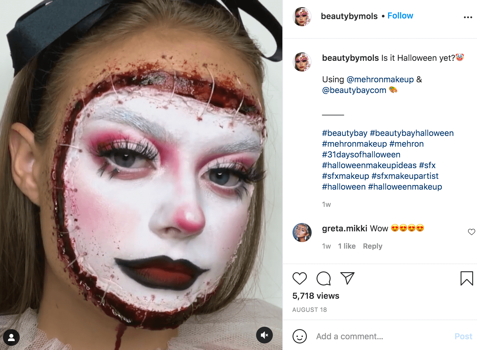 Pos Rias Instagram Influencer Halloween