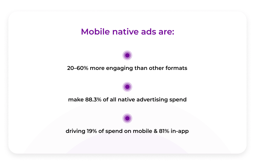 statistici privind anunțurile native mobile