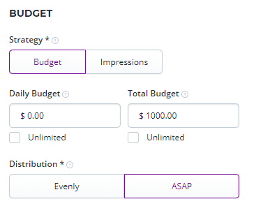 pianificazione del budget su DSP