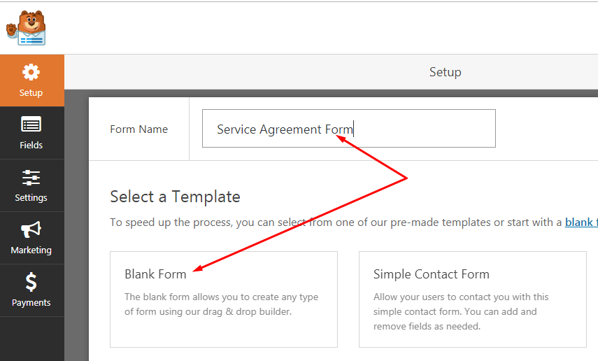 formularul de contract de servicii