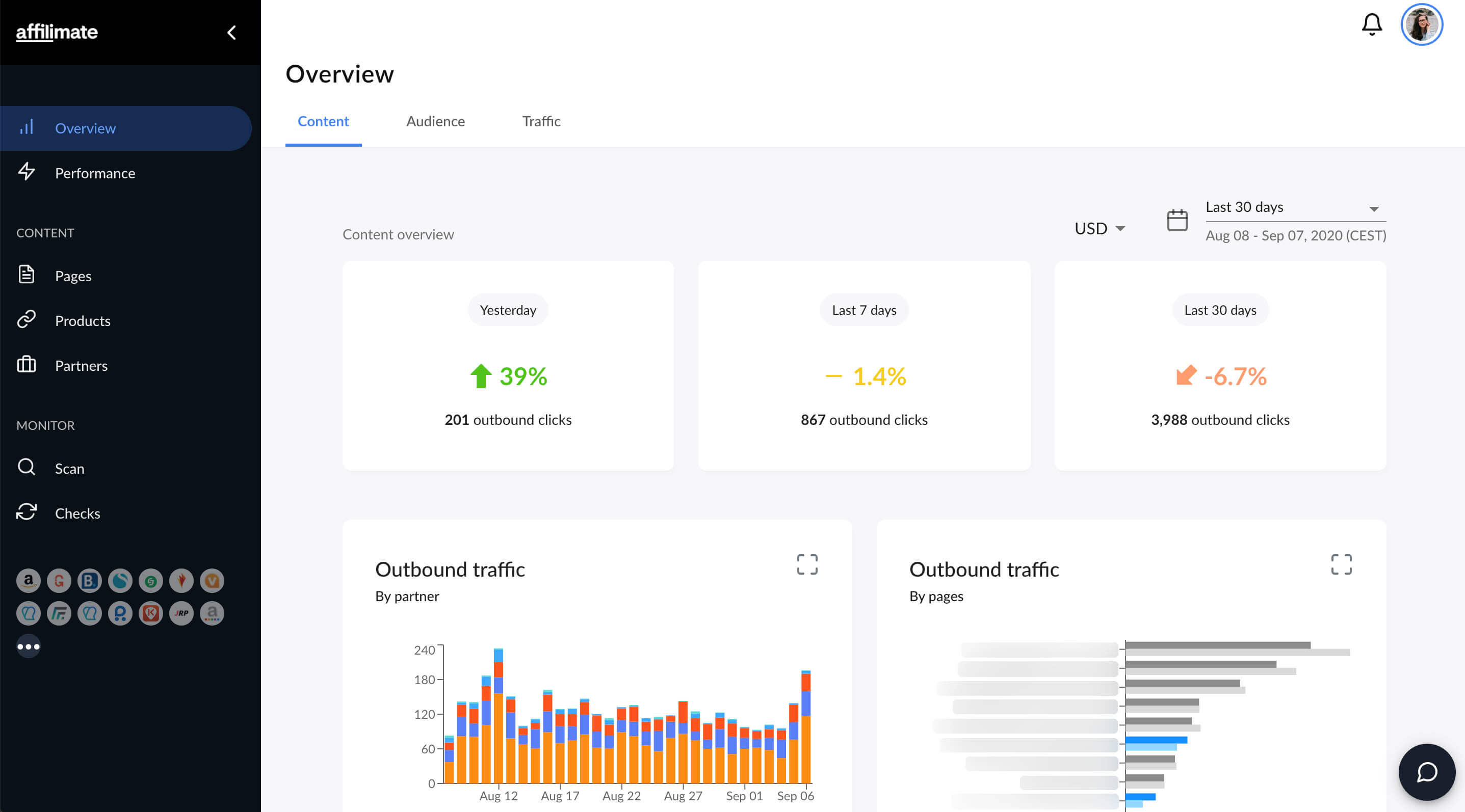 Dashboard di affiliazione unificato di affiliazione