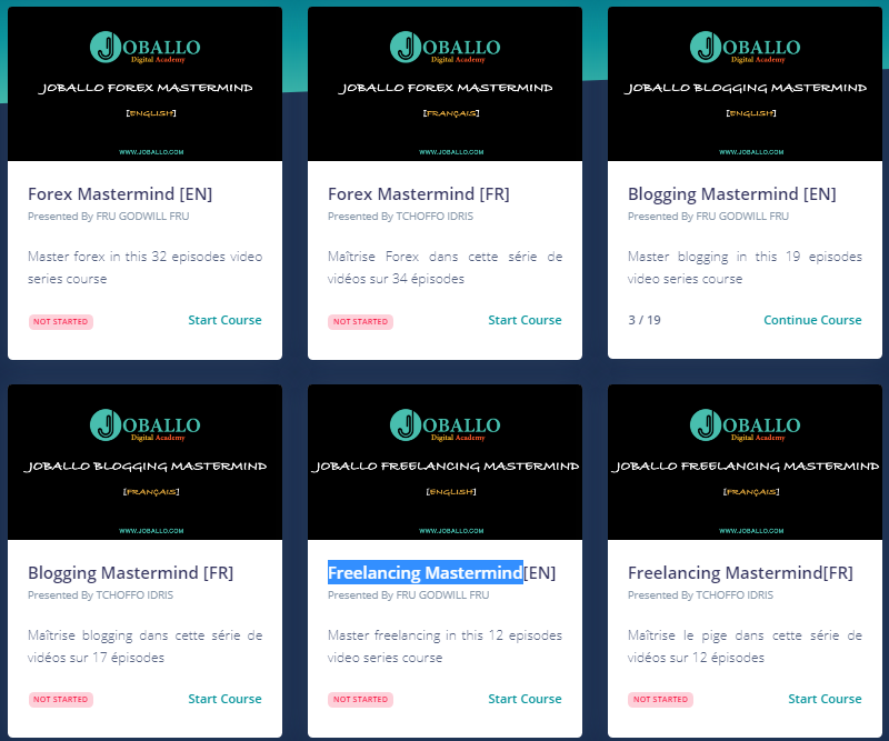 plataforma de treinamento joballo