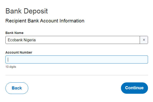 Depósito bancário PayPal