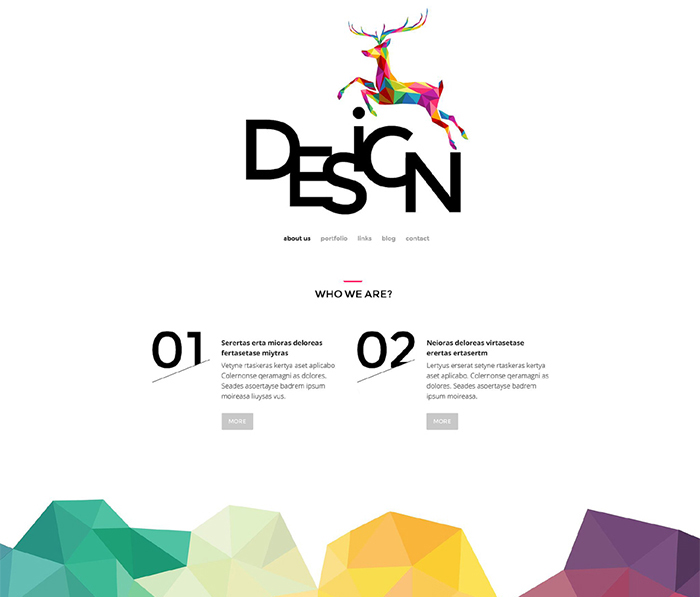 Modelo WordPress de Design de Site