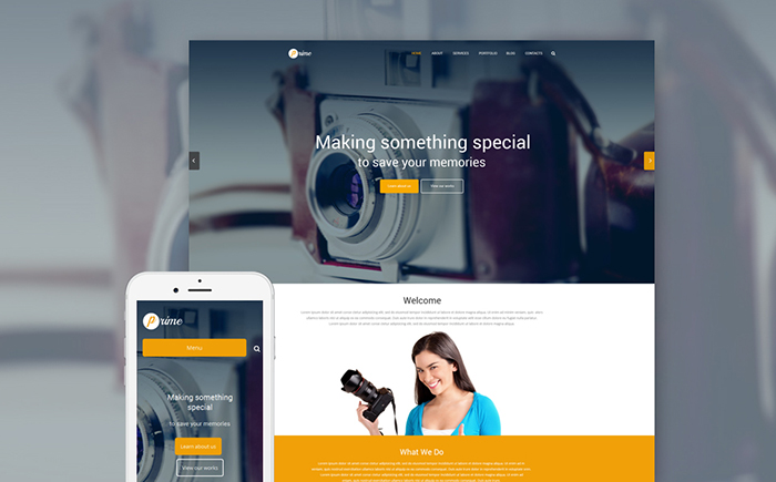 Tema WordPress Responsif Portofolio Fotografer