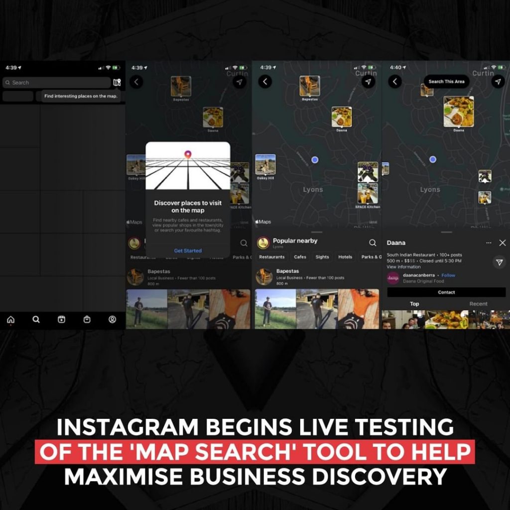 Instagram începe testarea în direct a instrumentului „Căutare pe hărți” pentru a ajuta la maximizarea descoperirii afacerilor