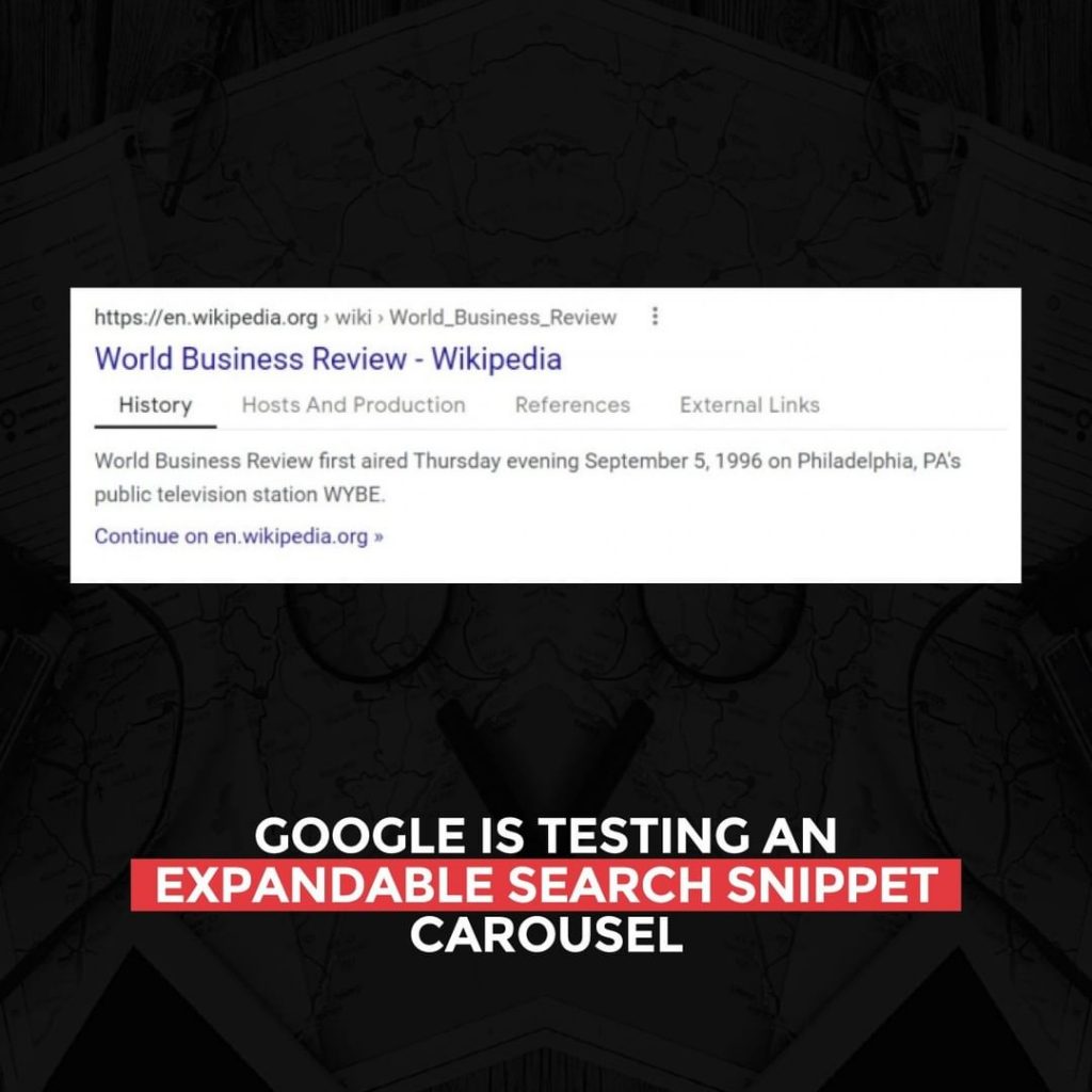 Google testează un carusel de fragmente de căutare extensibil