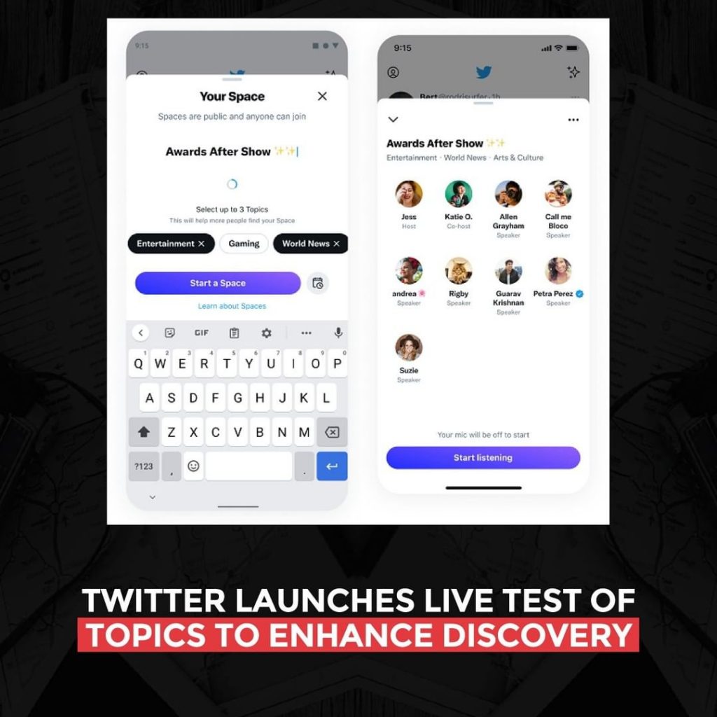 Twitter startet Live-Test von Topics, um die Entdeckung zu verbessern