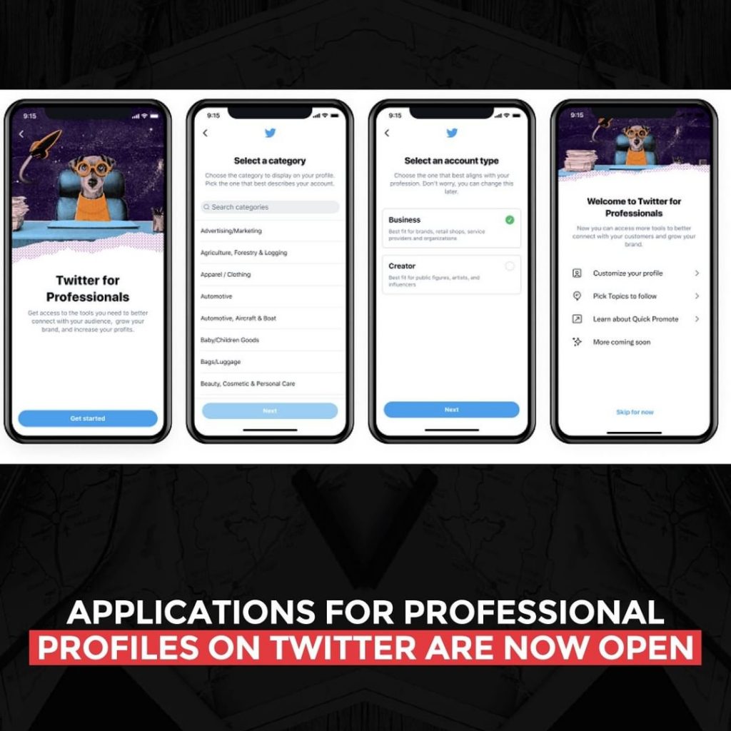 Twitter'da Profesyonel Profiller için başvurular artık açık