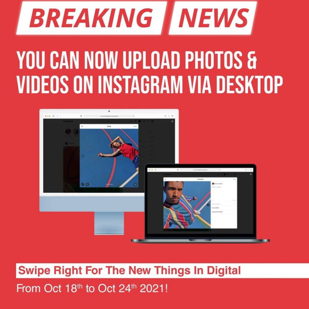 Ora puoi caricare foto e video su Instagram tramite desktop