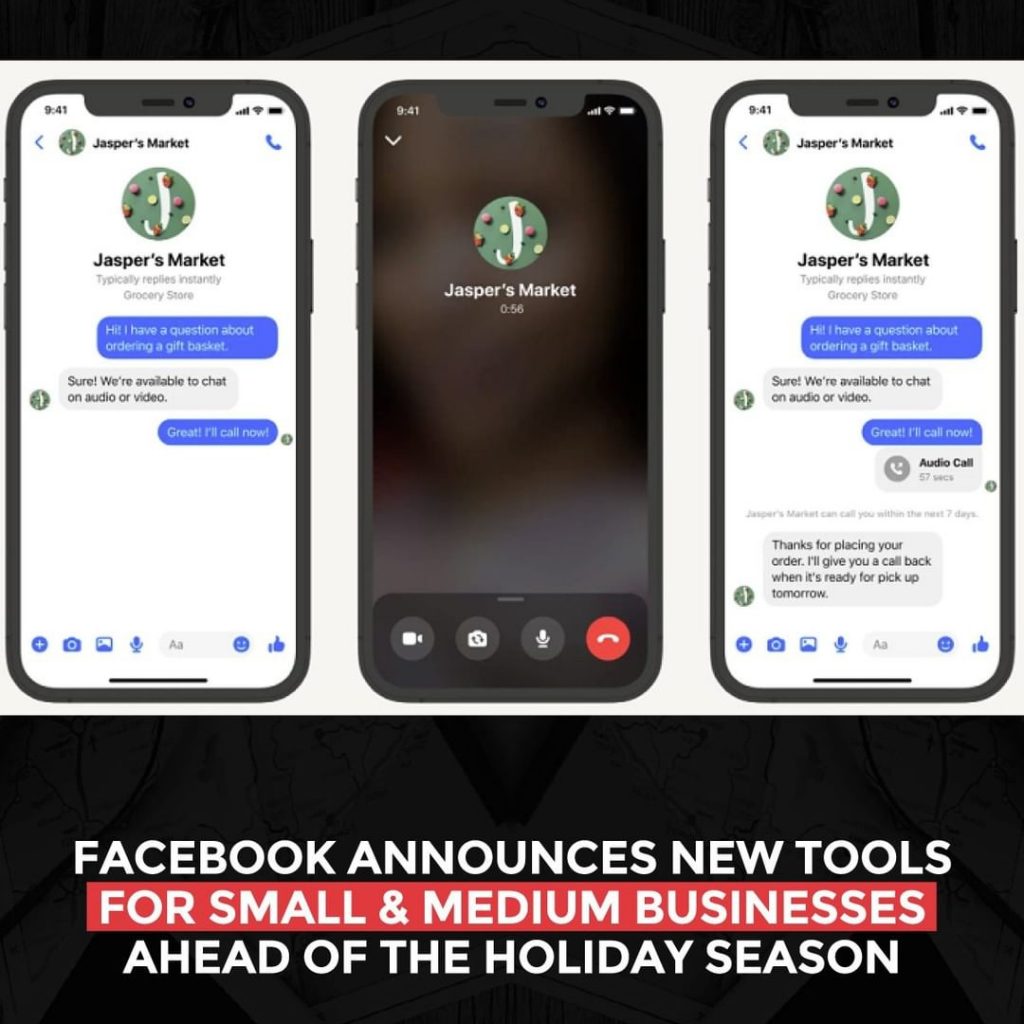 Facebook annonce de nouveaux outils pour les petites et moyennes entreprises avant la période des fêtes