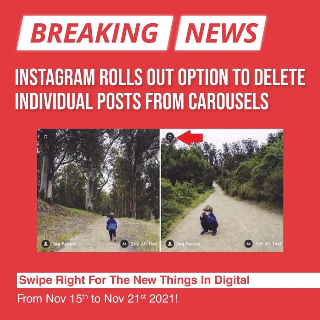 Instagram lansează opțiunea de a șterge postările individuale din carusele