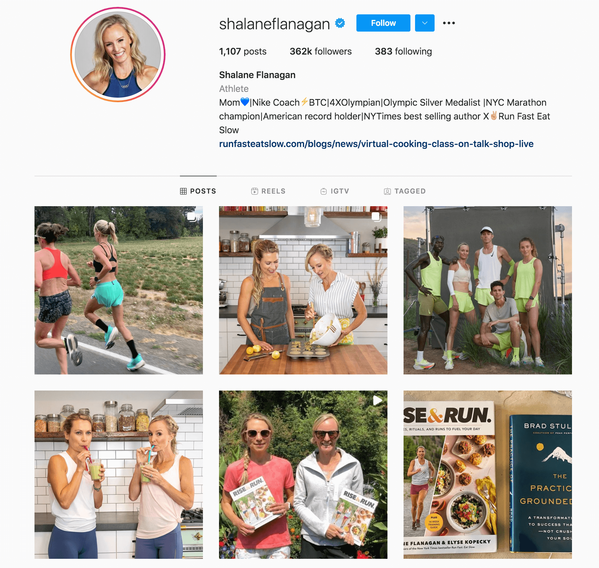 Profil Instagram Shalane Flanagan