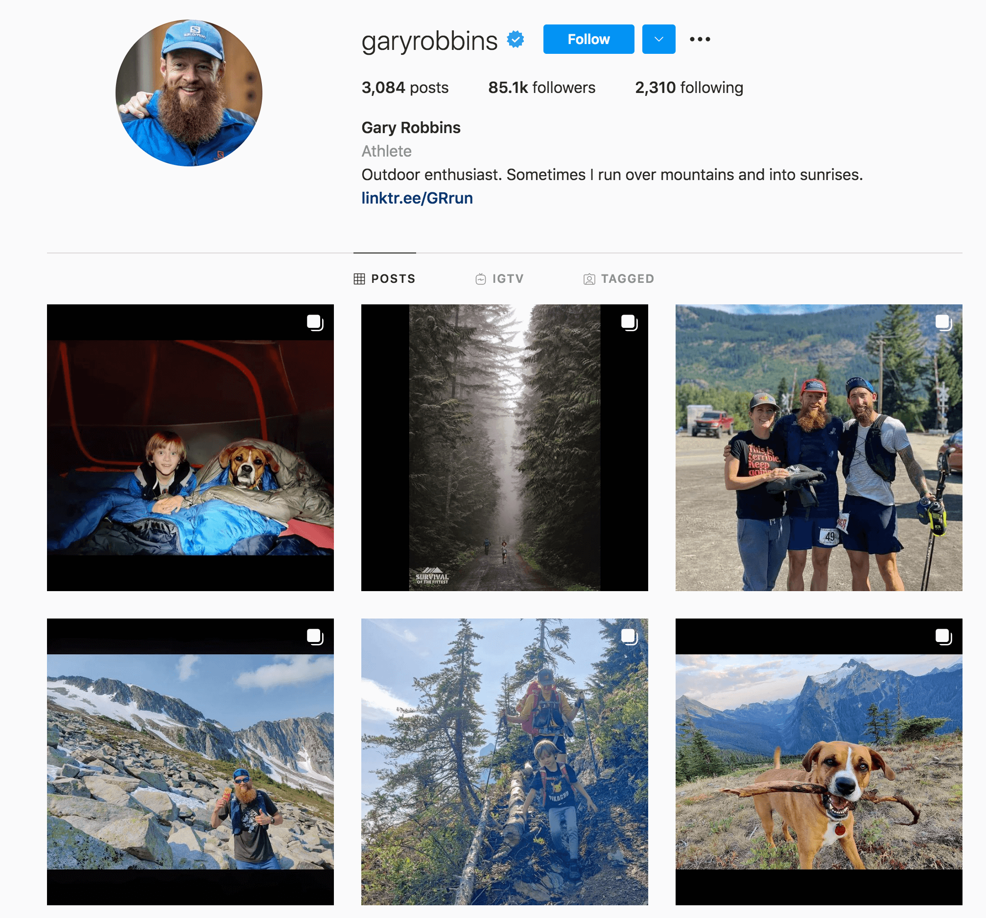 Profil Instagram Gary Robbins