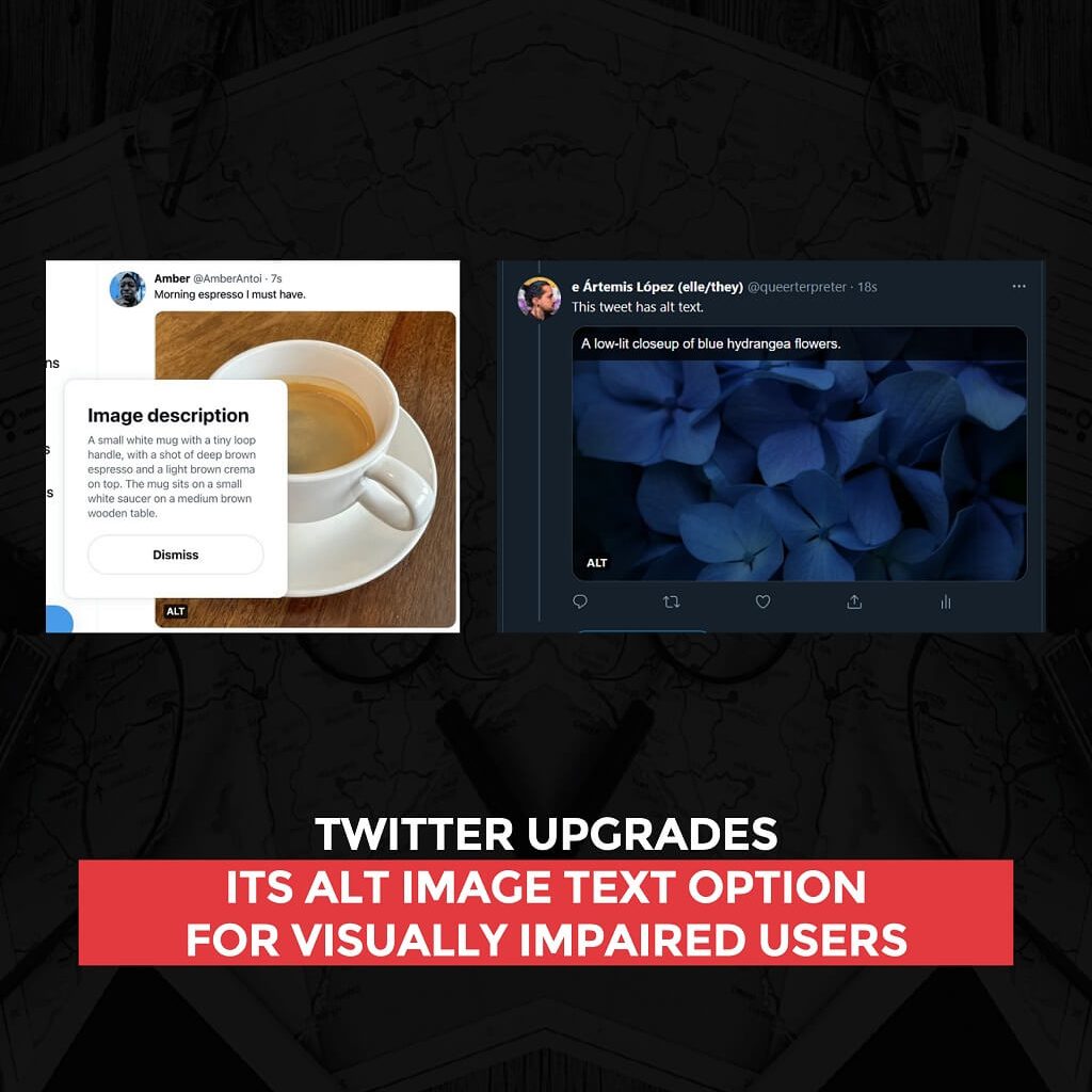 Twitter actualiza su opción de texto de imagen alternativa para usuarios con discapacidad visual