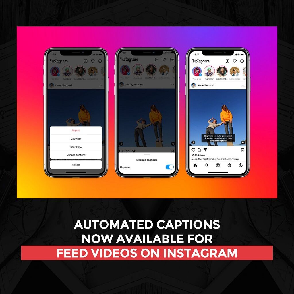 Automatische Untertitel jetzt für Feed-Videos auf Instagram verfügbar