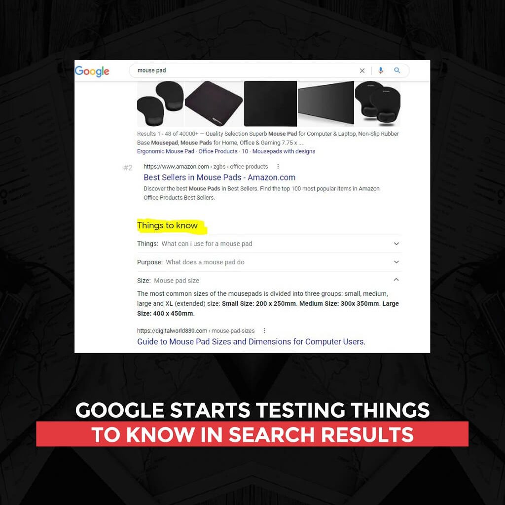 Google, arama sonuçlarında bilinmesi gereken şeyleri test etmeye başladı