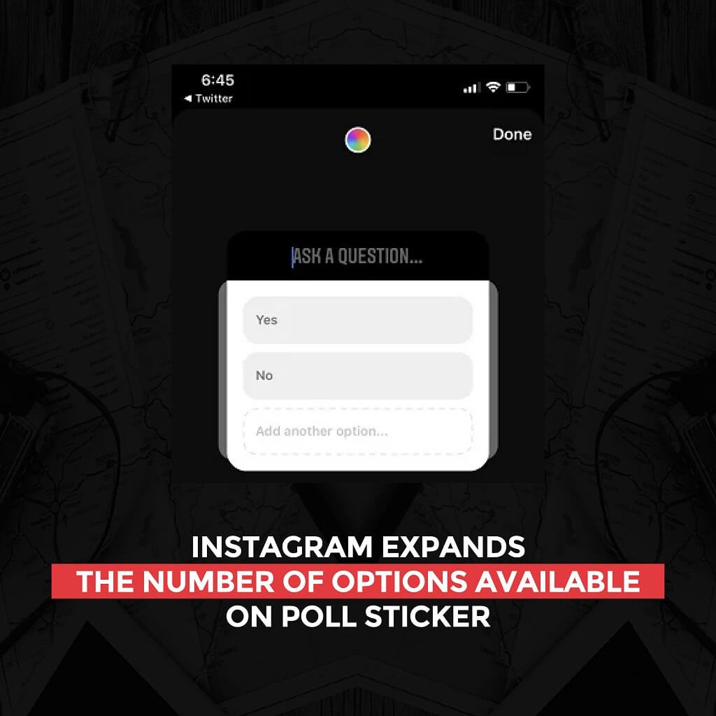 Instagram élargit le nombre d'options disponibles sur les autocollants Poll