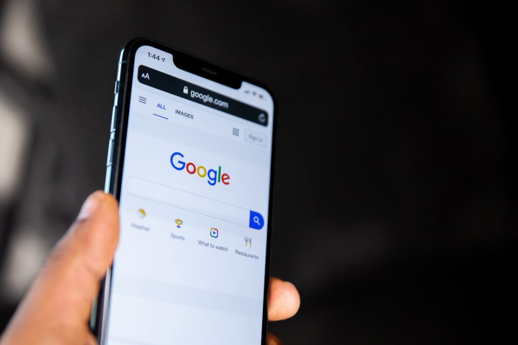 iPhone'da Google ana sayfası