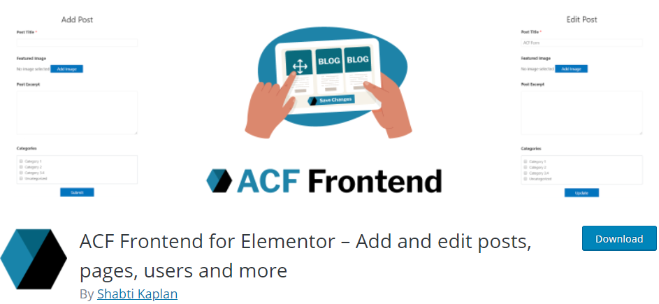 ACF Frontend para Elementor