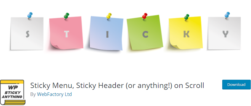 Sticky Menu, Sticky Header (หรืออะไรก็ได้!) บน Scroll