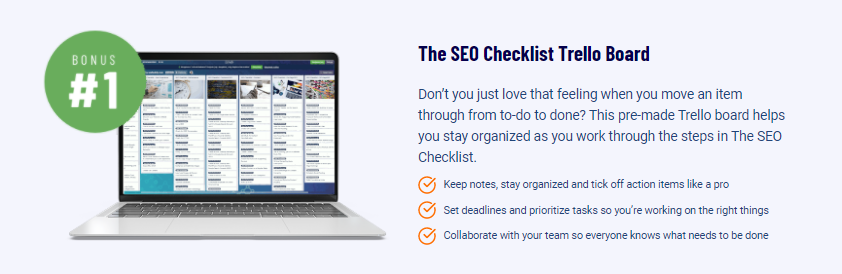 Die SEO-Checkliste Trello Board