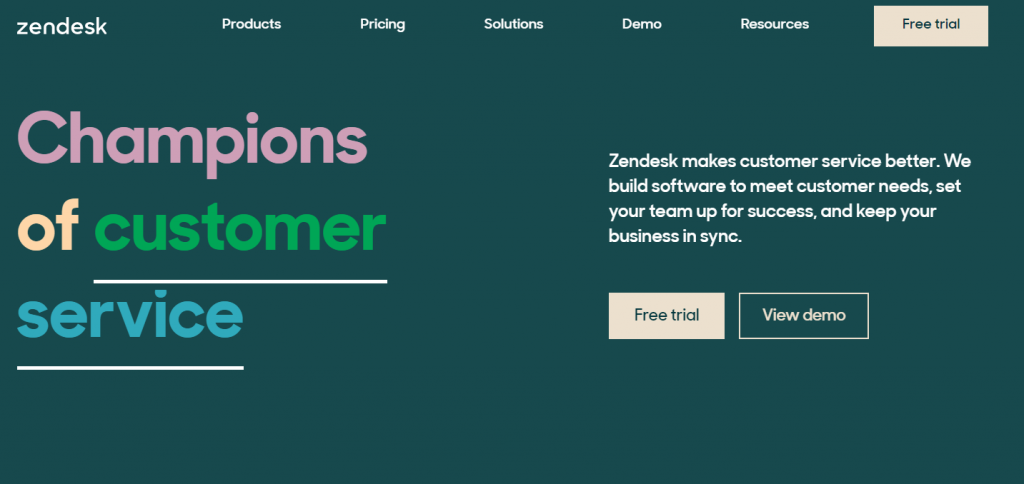 Zendesk Chat-Homepage