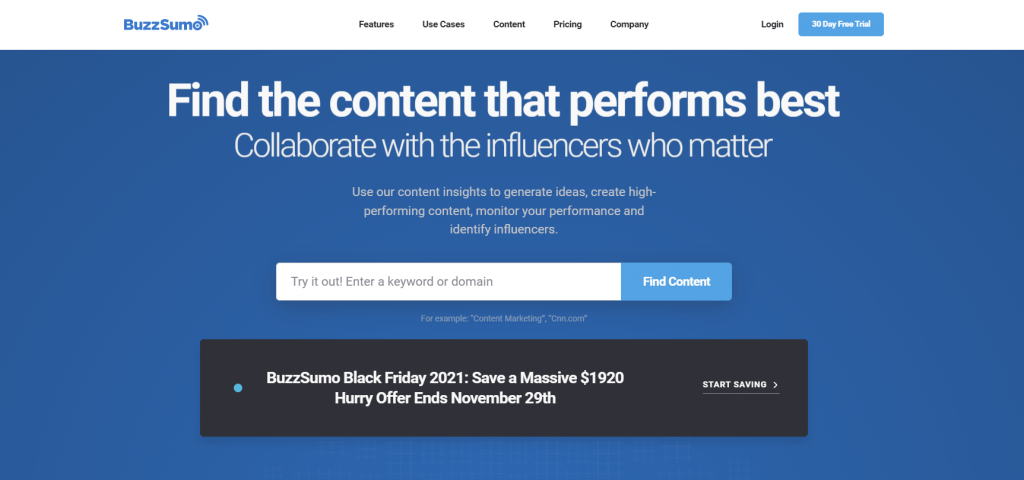 BuzzSumo-Homepage