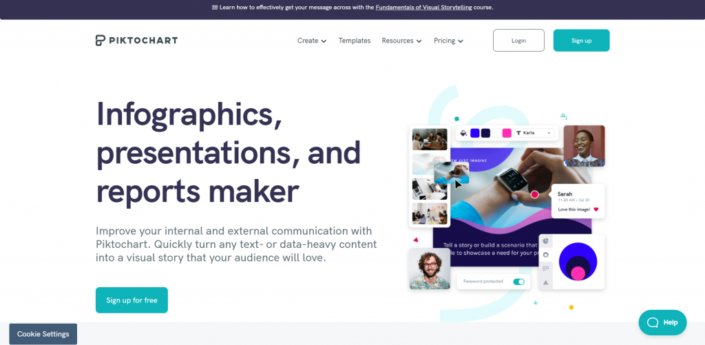 Piktochart-Homepage