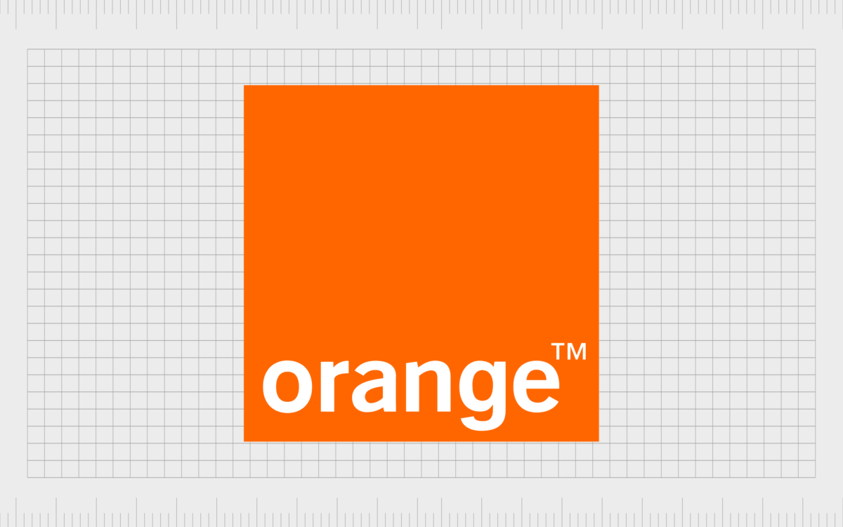 Berühmte orangefarbene Logos