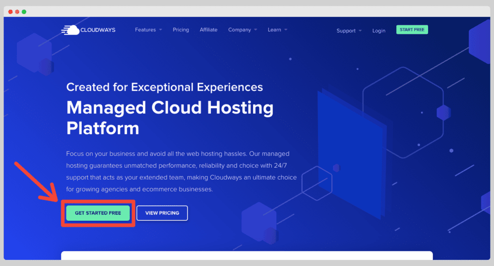 get started with cloudways hosting