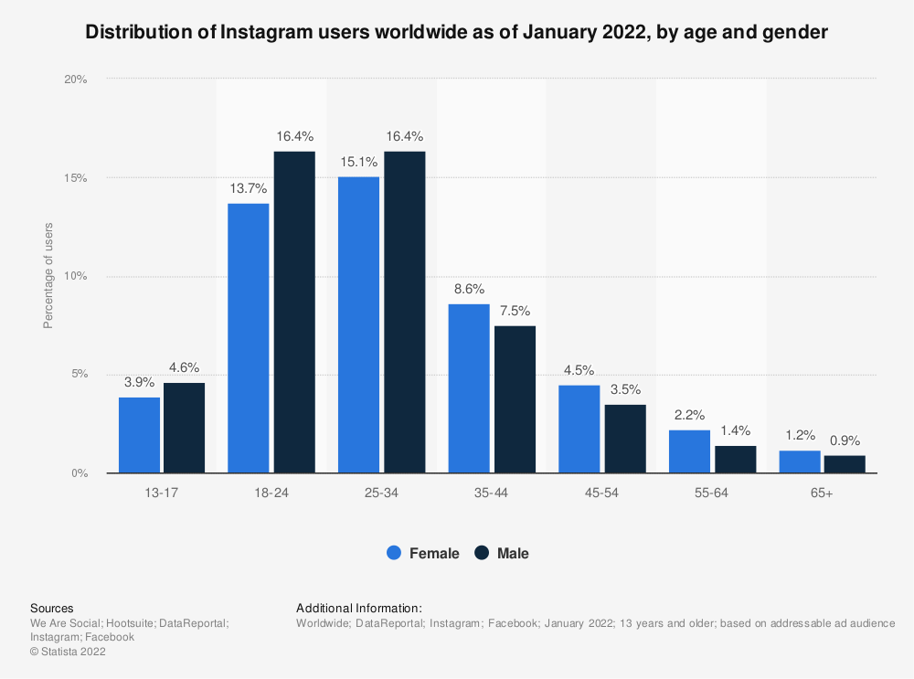 instagram demografisi