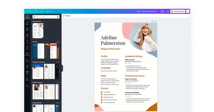 Canva Resume Builder