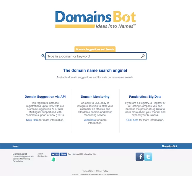 pencari nama domain blog