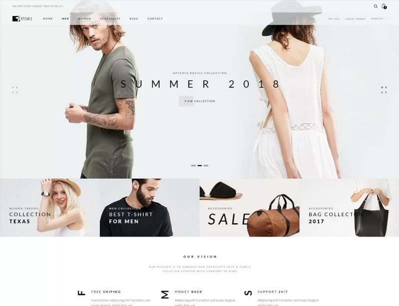 Tema Artemis Fashion WordPress