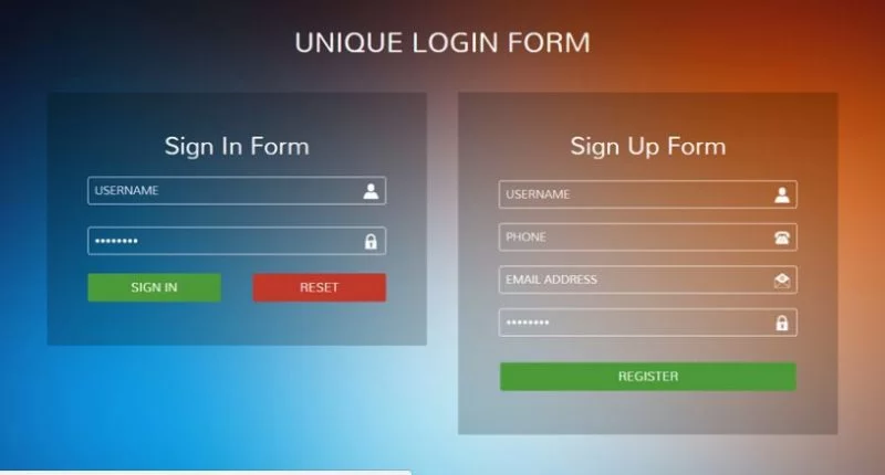 Estilo único de login