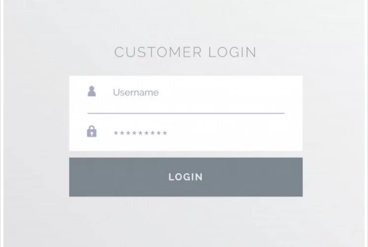 Formulário de login simples branco