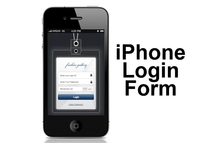 Formularz logowania do iPhone'a