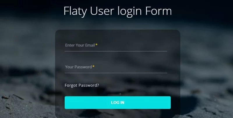 Formulário de Login Flaty