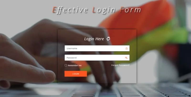 Formulário de login efetivo