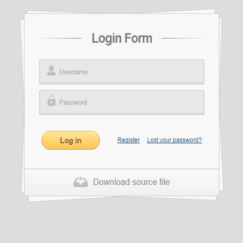 Formulário de login usando CSS3 e HTML5